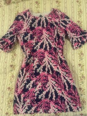 Lilly Pulitzer Nauti Navy Beyond The Sea Shift Dress Size 8 Nautical Preppy S/M